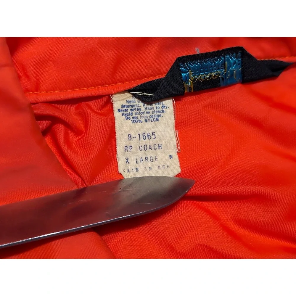 Vintage CHAMPION Running Man Florida Gators Coach Jacket 1960s 1970s Orange XL